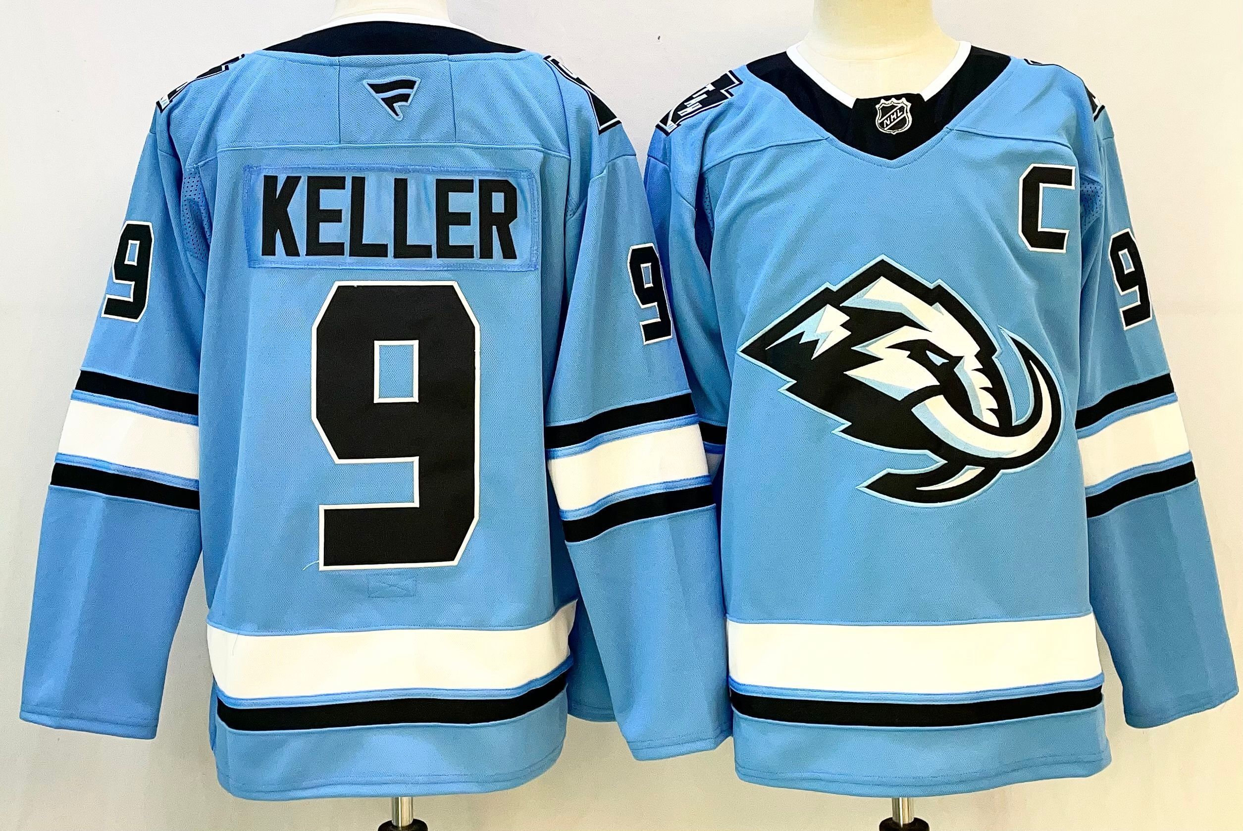 Men Mammoth Team #9 Keller Light Blue 2026 Adidias NHL Jersey style 001->more nhl jerseys->NHL Jersey